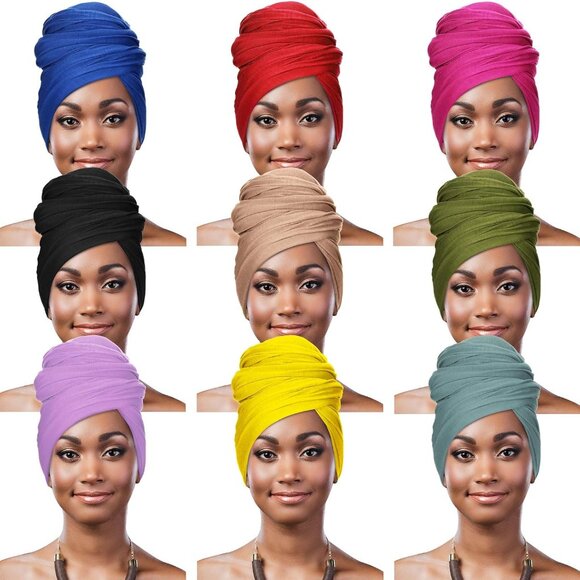 Pieces Stretch Head Wraps in Colors Scarf Women African Turban